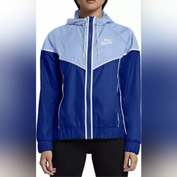 Nike Sportswear Windrunner Jacket Light Blue/Royal Blue Women's L 883495-480 - Picture 1 of 4